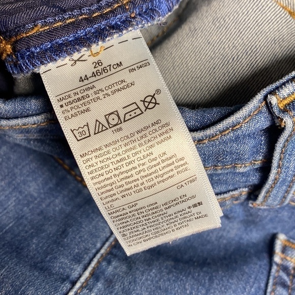 GAP SKINNY BEST GIRLFRIEND DENIM JEANS SIZE 26 - Picture 4 of 6